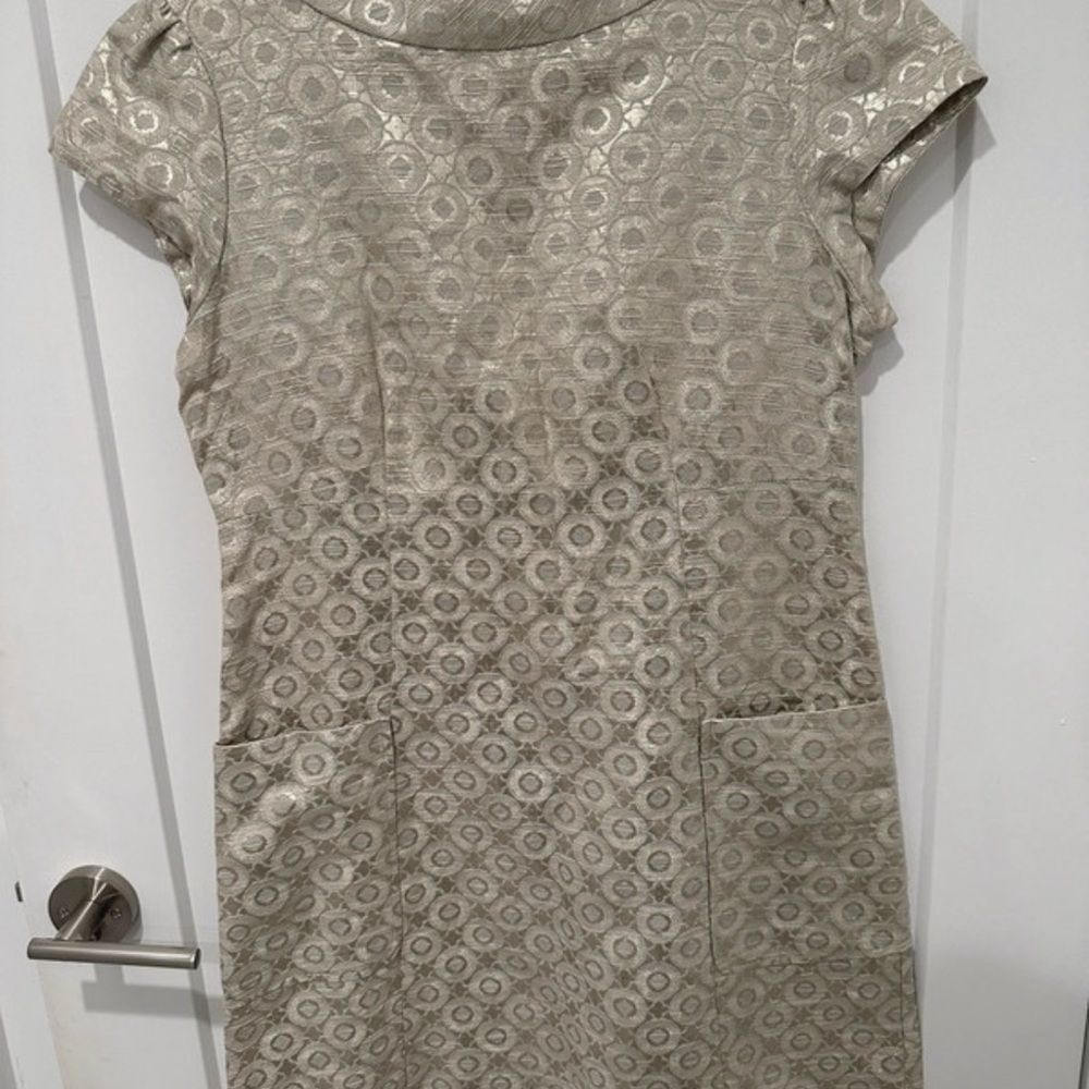 Elegant Cream Patterned Dress